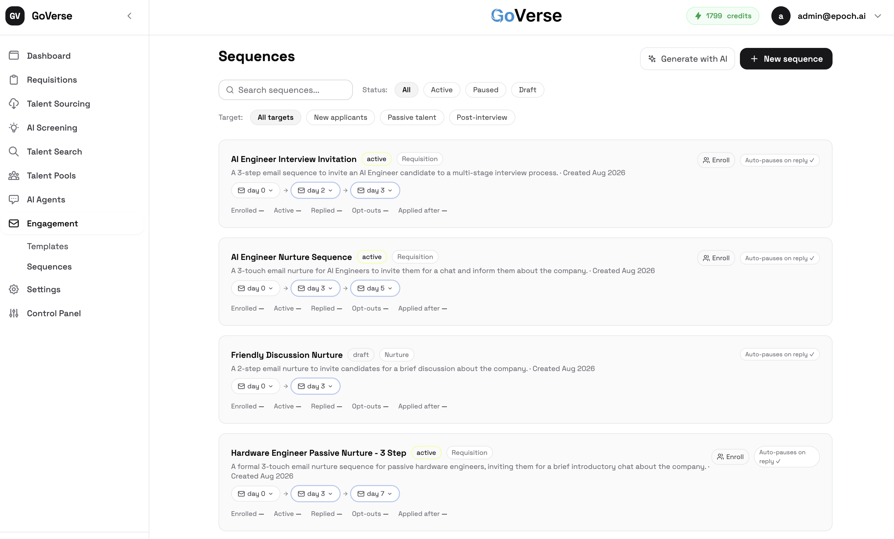 GoVerse Nurture Sequence Builder